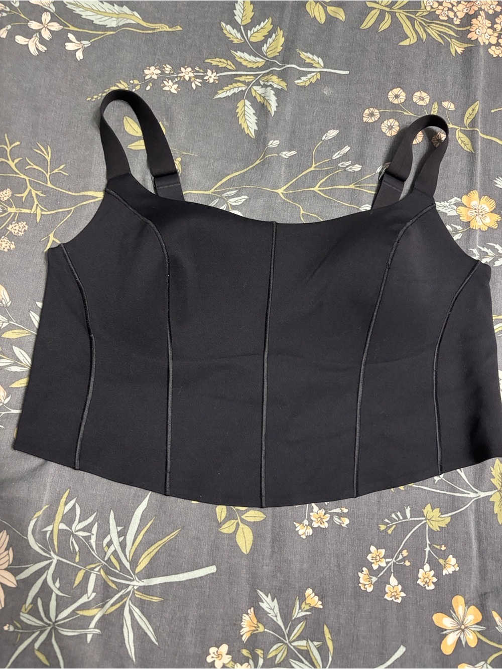 OFFLINE By Aerie Real Me Hold Up! Corset Sports Bra in Black Size L/XL